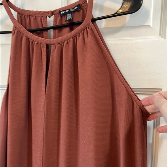 Eileen Fisher Brown Floor Length Maxi Sleeveless Dress - Size Medium - Picture 6 of 16